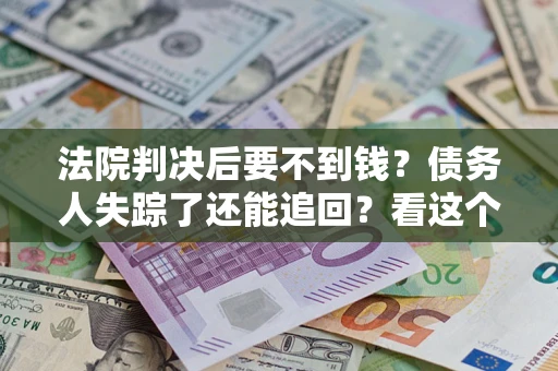 武汉法院判决后要不到钱？债务人失踪了还能追回？看这个方法！