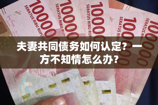 武汉夫妻共同债务如何认定？一方不知情怎么办？