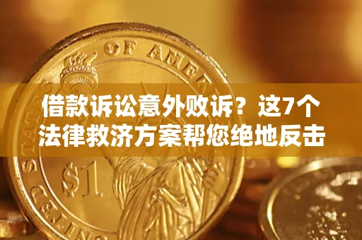 武汉借款诉讼意外败诉？这7个法律救济方案帮您绝地反击！