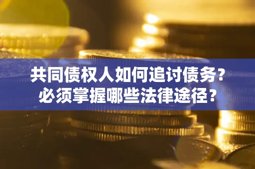 武汉共同债权人如何追讨债务？必须掌握哪些法律途径？