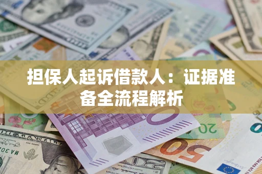 武汉担保人起诉借款人：证据准备全流程解析