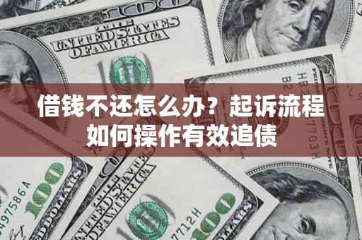 武汉借钱不还怎么办？起诉流程如何操作有效追债