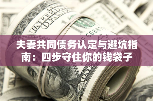 武汉夫妻共同债务认定与避坑指南：四步守住你的钱袋子