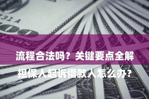 武汉

担保人起诉借款人怎么办？流程合法吗？关键要点全解析
