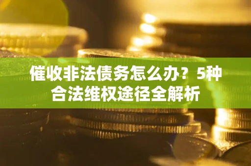 武汉催收非法债务怎么办？5种合法维权途径全解析