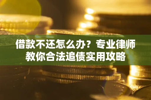 武汉借款不还怎么办？专业律师教你合法追债实用攻略